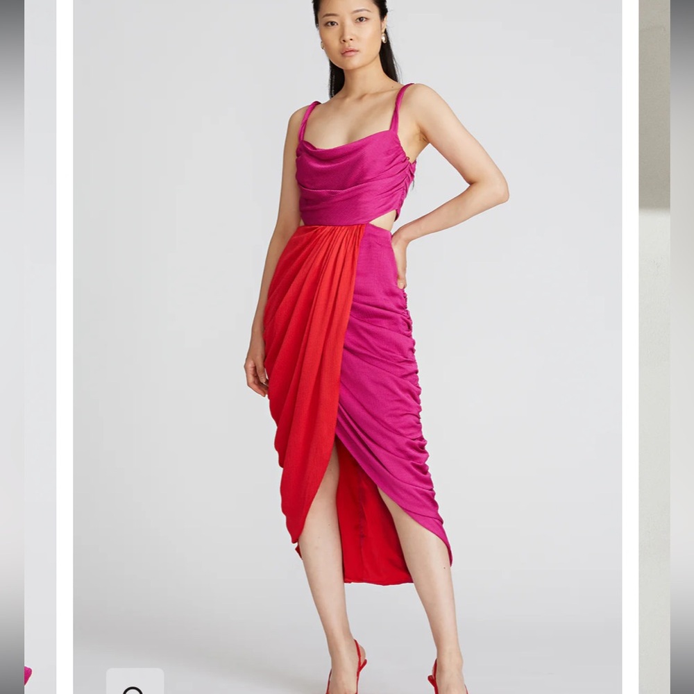 AMUR NWOT TTS preset twist straps pink and red.